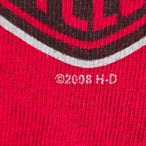 Harley‎ Davidson Mens Shirt XL Red Lakeland Florida 2008 Made in USA Biker - Picture 8 of 14